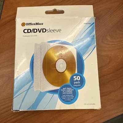 Paquete de 45 fundas de plástico para CD/DVD OfficeMax. Faltan 5 Foto 1 de 4