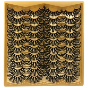 25MM Mink Lashes 25 Mm False Eyelashes Long 20 Pairs Pack Dramatic 5D Full Volum - Picture 1 of 12