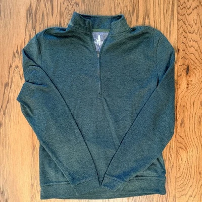 Pullover Johnnie-O Reflex polar 1/4 cremallera para hombre pequeño verde olmo rendimiento de preparación Foto 1 de 2