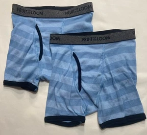 Two Pairs Fruit Of The Loom Youth Boys Boxer Briefs Size M - Picture 1 of 3