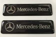  2 Stck. x Mercedes Aufkleber (65x17 mm) Logo 3D gewölbte Aufkleber in schwarz