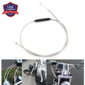 71" Silver Steel Clutch Cable For Harley Softail Heritage Road King Sportster XL - Picture 1 of 16