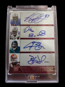 2012 Panini Momentum Football - Quad Souvenir Signatures - Card 5 - Numbered 3/5 - Picture 1 of 2