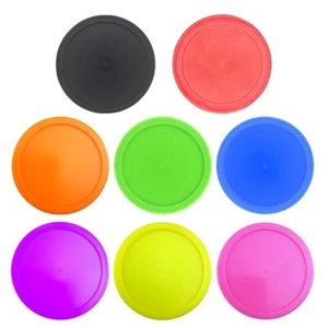 8Pcs Plastic Round Hockey Pucks Air Hockey Pucks 2.5in Heavy Replacement Pucks - Photo 1/8
