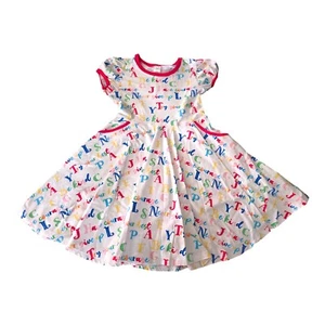 Eleanor Rose School Rules Alphabet Dress Girl SZ 14 (Kind Words) - Picture 1 of 7