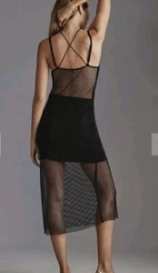 Anthroplogie Caballero Kleid Medium schwarz Kette Netz Pailletten 12/14 - Bild 1 von 10
