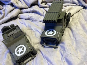 2 for 1 deal on Danbury mint WWII Willys Jeeps for parts 1 with rocket launcher - Picture 1 of 13