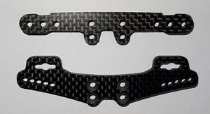 Tamiya XV01 Carbon Fibre Shock Towers Front & Rear + Mounting Hardware UK Seller - Picture 1 of 12