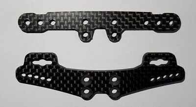RC SHED Tamiya XV01 Carbon Fibre Shock Towers Front & Rear + Mounting Hardware UK Seller