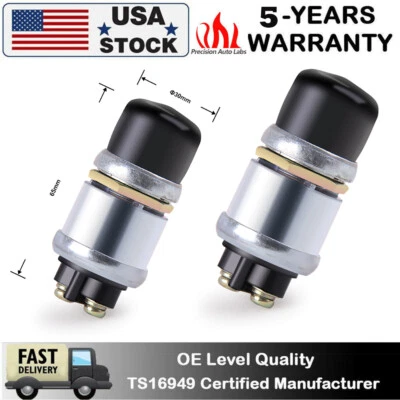 2x Interruptor de pista de carro à prova d'água buzina motor botões de partida 12V - Imagem 1 de 4