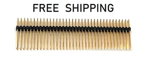 (1x) 72 Position Double Row PC Board Header Strip - 0.100" (2.54mm) Gold Plated - Picture 1 of 2