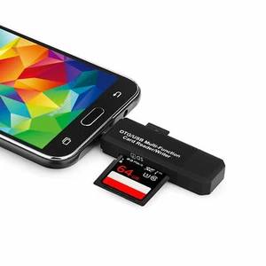Micro USB OTG to USB 2.0 Adapter SD/Micro SD Card Reader With Standard USB Male - Picture 1 of 10