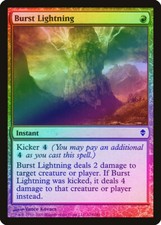 Burst Lightning FOIL Zendikar NM Red Common MAGIC THE GATHERING CARD ABUGames
