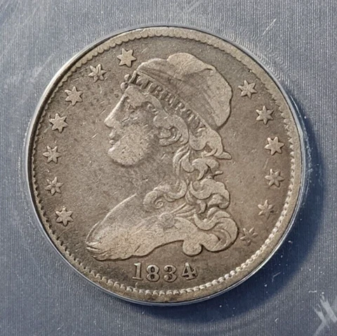 1834 Capped Bust Silver Quarter ANACS VF20 (G764) Cover