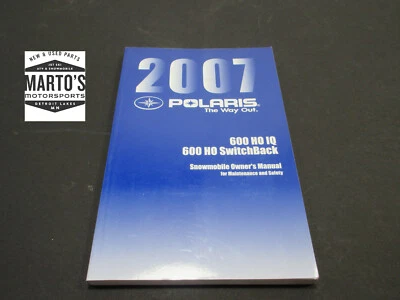 NICE OEM POLARIS 2007 SWITCHBACK IQ 600 HO SNOWMOBILE OWNERS OPERATOR MANUAL - Image 1 of 4