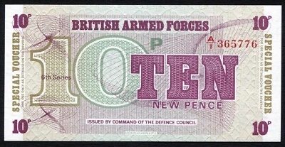 Great Britain British Armed Forces 6th Series BWC P-M48 10 New Pence 1972 UNC - Image 1 of 4
