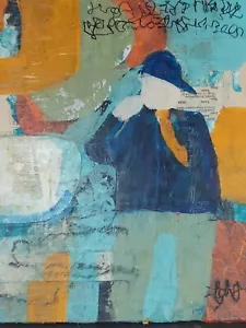 Mixed Media Collage Kunst Figur Abstrakt - Bild 1 von 1
