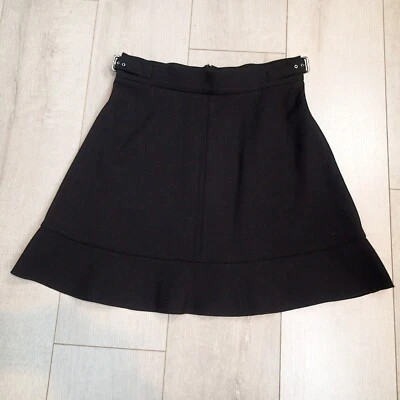 Falda midi roja Valentino para mujer tejida con hebilla tiro alto línea A negra talla 40 Foto 1 de 4