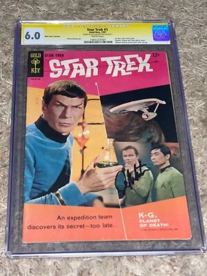 1967 STAR TREK 1 CGC 6.0 WILLIAM SHATNER SS Signature Series photo var White pgs - Image 1 of 4