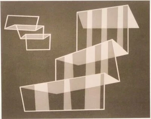 JOSEF ALBERS Farb-Druckgraphik " Komposition 27 " - Bild 1 von 2