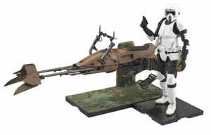 Bandai 1/12 STAR WARS SCOUT TROOPER & SPEEDER BIKE Japan Import - Picture 1 of 4