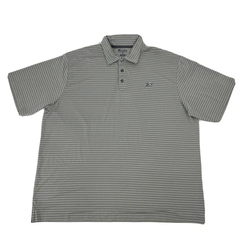 Champion Shirt Men's 2XL Gray Stripes Polo US Navy Naval Academy Midshipmen USNA Cover
