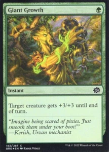 2X GIANT GROWTH 183/287 FOIL THE BROTHERS' WAR MTG MAGIC NM X2 - Picture 1 of 1