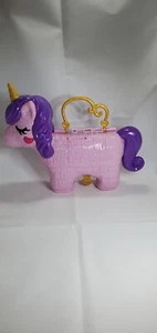 Mattel Polly Pocket Unicorn Party Playset carrying case rare - Picture 1 of 4