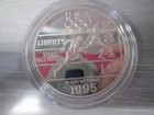 1995 US Olympic Track and Field PROOF Silver Dollar Commemorative Coin _ Capsule