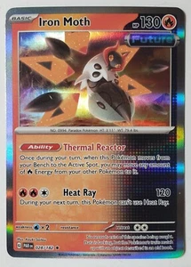 HOLO Iron Moth 028/182 NM / M - Paradox Rift Pokemon Card - $2 Combined Shipping - Picture 1 of 3