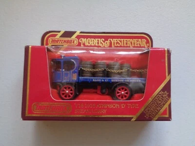 MATCHBOX Y18 1918 ATKINSON D TYPE STEAM LORRY. 1986. Boxed mint. - Image 1 of 4