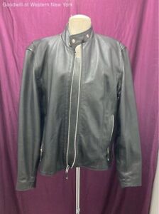 Men's Vintage Wilson's Leather Black Jacket Size Large
