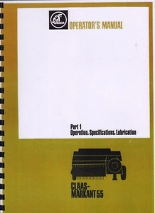Libro manual de instrucciones del operador de empacadora Claas "Markant 55" - Imagen 1 de 1