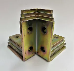 8 HOLE DOUBLE CORNER CONNEC,SAME AS POWERSTRUT PS667, NOT GALVANIZED (1LOT OF 4) - Picture 1 of 2