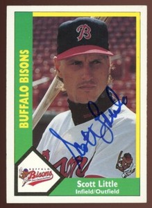 1990 Buffalo Bisons SCOTT LITTLE Signed Card autograph AUTO PIRATES