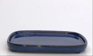 Blau Keramik Feuchtigkeit/Tropfschale - Rechteck 8,0" x 6,0" x 0,5" Außendurchmesser tolles Geschenk - Bild 1 von 1