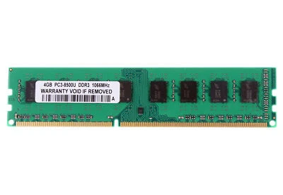 4GB DDR3 1066MHz PC3-8500U CL7 240PIN DIMM Memory AMD Motherboard Desktop - Image 1 of 4