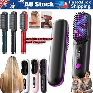 Numoya Portable Straightener Brush-GoBrush PRO Rechargeable Mini Straightener - Picture 1 of 28