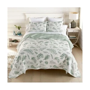 Donna Sharp Queen Bedding Set - 3 Piece - Botanical Lodge Quilt Set with Quee... - Picture 1 of 7