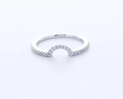 0.2 CT Lab-Created Diamonds E/VVS2 Round Cut 18K White Gold Classic Wedding Ring - Image 1 of 4