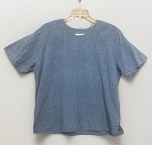 Blusa túnica de lino Top talla grande Lagenlook Boho fibra natural - Imagen 1 de 6