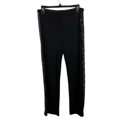VIntage Mesh Bedazzled Festival Black Pants Size M? Waist 29" - Image 1 of 4