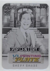 2025 Leaf Metal Pop Century Printing Plate Black Unsigned 1/1 Chevy Chase 3c2 - Picture 1 of 3