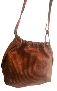 VINTAGE ES DE VELASCO WANDELBARE UMHÄNGETASCHE ABEND SCHULTERTASCHE BRAUN LEDER - Bild 1 von 8