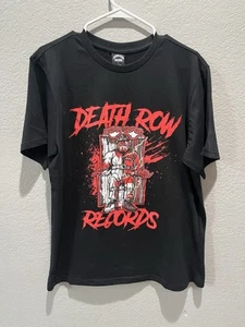 Death Row Records T-Shirt Neu mit Etikett Größe Large schwarz rot Logo Dre Suge Hip Hop Rap 90er - Bild 1 von 9