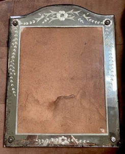 Selten schwer zu finden antiker viktorianischer verzierter Spiegelrahmen mit Kanten: Fenster 11” x 14” - Bild 1 von 15