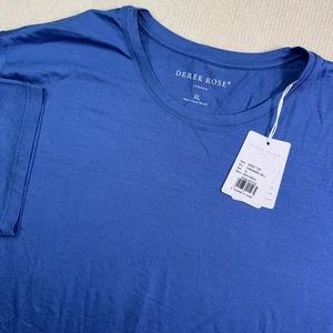 DEREK ROSE LONDON MAGLIA UOMO ELASTICIZZATA TOP BLU XL MODAL - Foto 1 di 6