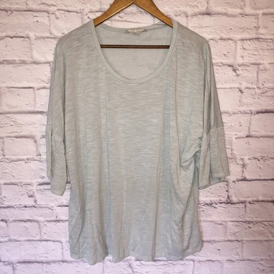 Harmony & Balance Blouse Women's Top 3X Light Blue Rayon Polyester Plus Size - Image 1 of 4