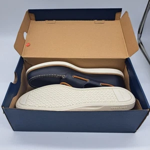 Cole Haan Grand Cross Court Boat Shoes SZ 12 M Navy/Brit Tan New In Box - Picture 1 of 12