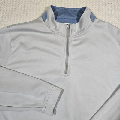 Peter Millar Performance Mackay 1/4 Zip Pullover Mens XL Gray Stretch Golf - Image 1 of 4